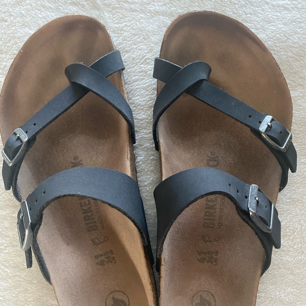 Birkenstock Mayari Vegan Leather Black Size 41 Like New Women’s Size 10